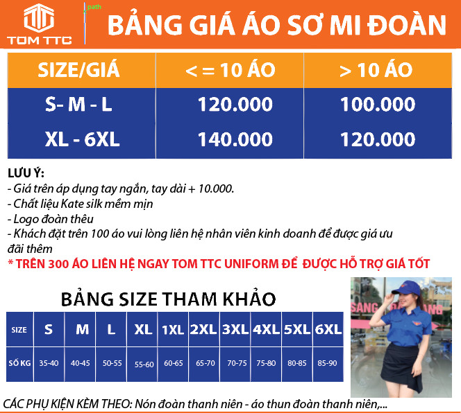 bảng giá áo đoàn